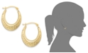 Macy's 10k Gold Earrings, Greek Key Hoop Earrings